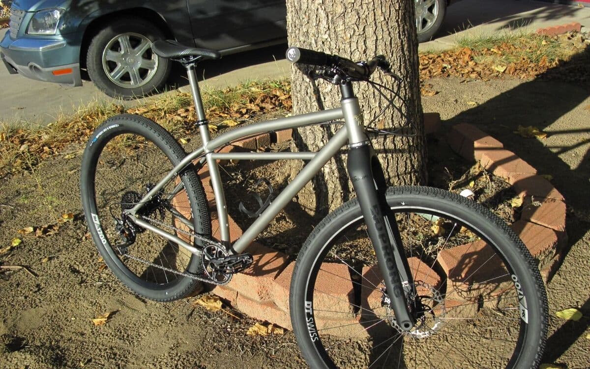 Dennis's titanium hardtail with the EVO Prong fork, Colorado