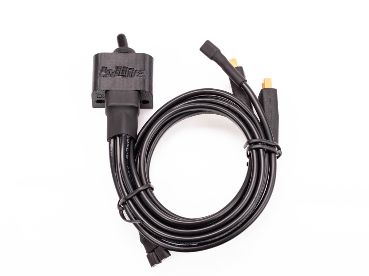 kLite Bar switch / wire loom for QUBE AC (lights or charge, always on rear light port, A30), photo 1 of 1