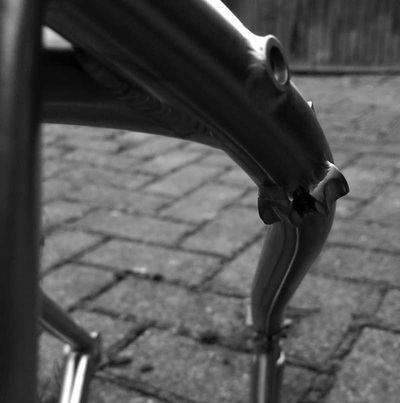 Cable run for Rohloff hub on Angus frame, photo 2 of 7