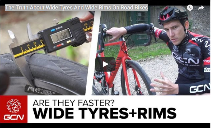Wide Road bike tyres
